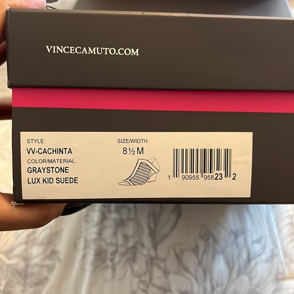 Vince Camuto heeled bootie sandal in graystone color, size 8.5. - Picture 5 of 5